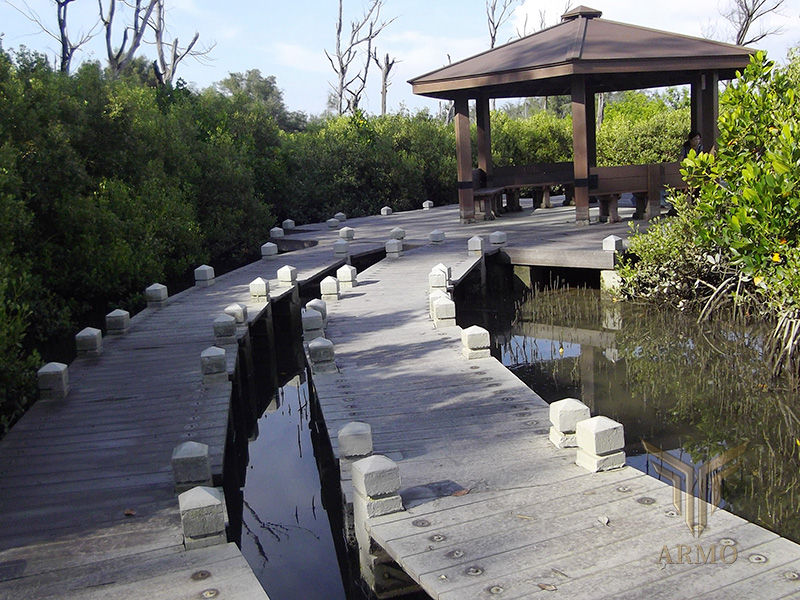 公園防水塑木步道